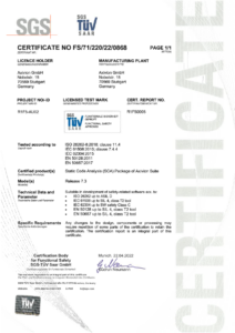 TÜV Zertifikat Axivion No. FS 71 220 21 0690
